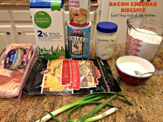 Bacon Cheddar Biscuits | Can't Stay Out of the Kitchen | absolutely the BEST #Biscuits ever! These are so mouthwatering you'll have a hard time not gorging yourself! Terrific for dinner or for a weekend or #holiday #breakfast. #Bacon #Chives #CheddarCheese #BaconCheddarBiscuits #BaconBiscuits #Pork #Easter #EasterSideDish #MothersDay #MothersDaySideDish #FathersDay #FathersDaySideDish