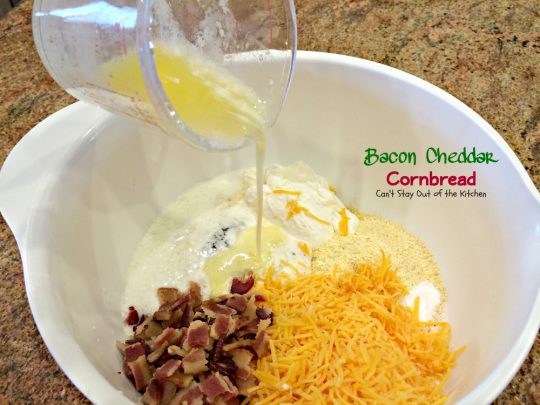 Bacon Cheddar Cornbread | Can't Stay Out of the Kitchen | BEST #cornbread I've ever eaten. #bacon #cheddarcheese #glutenfree