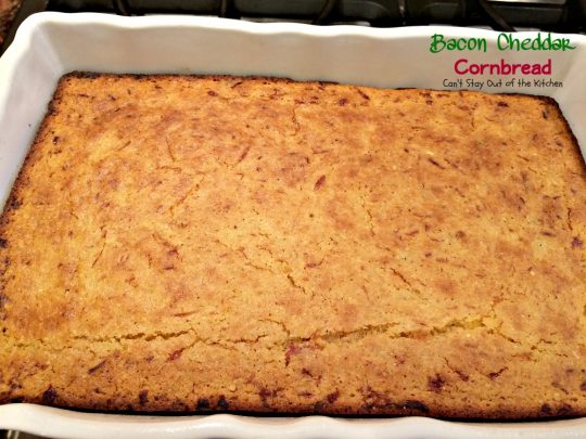 Bacon Cheddar Cornbread | Can't Stay Out of the Kitchen | BEST #cornbread I've ever eaten. #bacon #cheddarcheese #glutenfree
