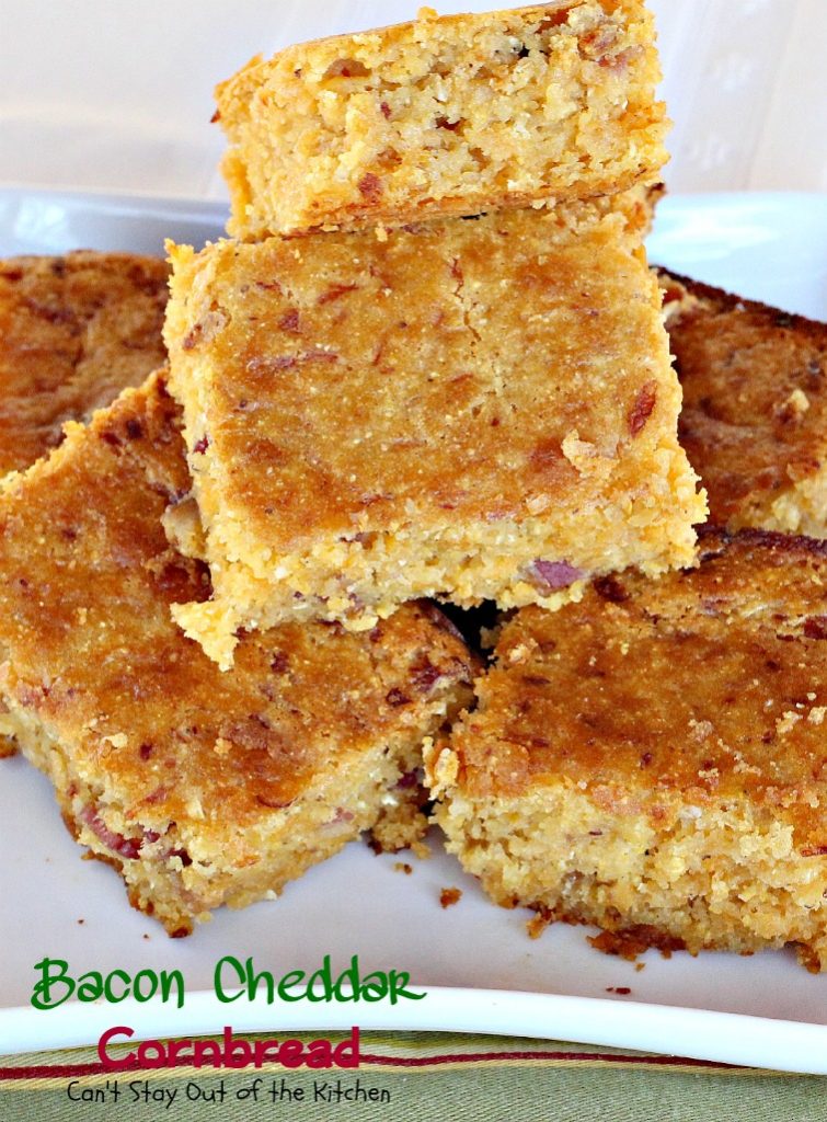 Bacon Cheddar Cornbread | Can't Stay Out of the Kitchen | BEST #cornbread I've ever eaten. #bacon #cheddarcheese #glutenfree