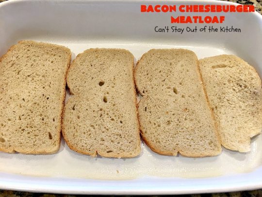 Bacon Cheeseburger Meatloaf | Can't Stay Out of the Kitchen | this awesome #PaulaDeen #meatloaf is incredible. It tastes like eating #bacon #cheeseburgers with #FrenchFriedOnions on top. Our company loved this meatloaf. #beef
