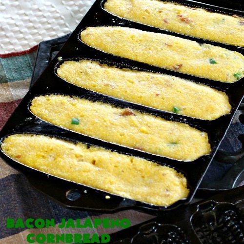 Bacon Jalapeno Cornbread | Can't Stay Out of the Kitchen | these #CornPones are absolutely delicious. They're made with #GreekYogurt & #GlutenFree flour. They also use #bacon, #jalapenos & #Gruyere #cheese. Great side for #FathersDay or any #TexMex meal. #cornbread #BaconJalapenoCornbread