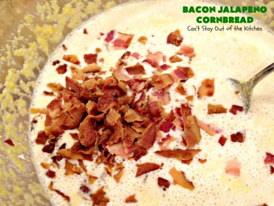 Bacon Jalapeno Cornbread | Can't Stay Out of the Kitchen | these  #CornPones are absolutely delicious. They're made with #GreekYogurt & #GlutenFree flour. They also use #bacon, #jalapenos & #Gruyere #cheese. Great side for #FathersDay or any #TexMex meal. #cornbread #BaconJalapenoCornbread
