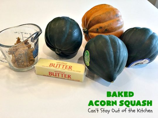 Baked Acorn Squash | Can't Stay Out of the Kitchen | this amazing 3-ingredient recipe is so easy & a fantastic way to get your kids to eat #acornsquash! It's the perfect side dish for company or #holiday dinners like #Easter or #MothersDay. #glutenfree
