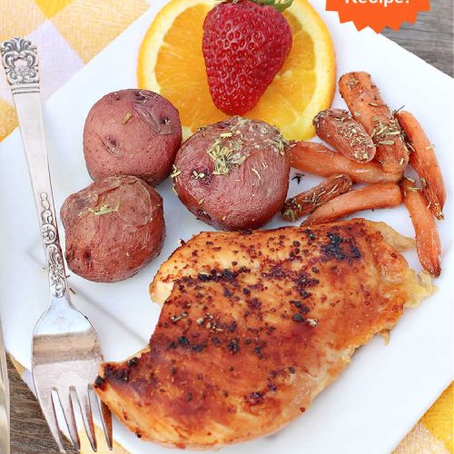 Baked Italian Parmesan Chicken | Can't Stay Out of the Kitchen | this easy 3-ingredient #chicken #recipe is a winner. So easy to toss together making it perfect for weeknight dinners when you're short on time. Great for company or #holiday dinners too. #healthy #GlutenFree #3IngredientRecipe #Italian #ParmesanCheese #BakedChicken #BakedItalianParmesanChicken