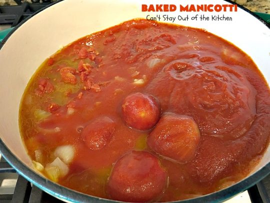 Baked Manicotti | Can't Stay Out of the Kitchen | BEST #manicotti recipe ever! This one uses #mozzarella #cheese instead of ricotta. It makes a terrific #holiday or company #pasta entree. #beef
