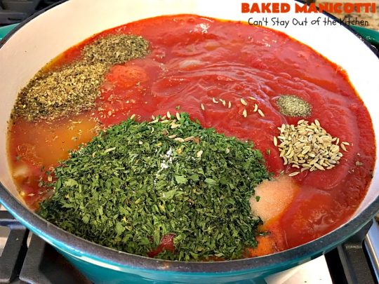 Baked Manicotti | Can't Stay Out of the Kitchen | BEST #manicotti recipe ever! This one uses #mozzarella #cheese instead of ricotta. It makes a terrific #holiday or company #pasta entree. #beef