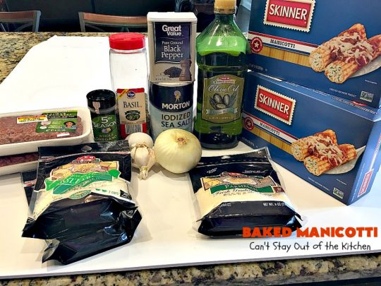 Baked Manicotti | Can't Stay Out of the Kitchen | BEST #manicotti recipe ever! This one uses #mozzarella #cheese instead of ricotta. It makes a terrific #holiday or company #pasta entree. #beef