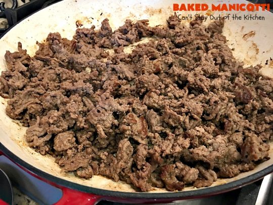Baked Manicotti | Can't Stay Out of the Kitchen | BEST #manicotti recipe ever! This one uses #mozzarella #cheese instead of ricotta. It makes a terrific #holiday or company #pasta entree. #beef