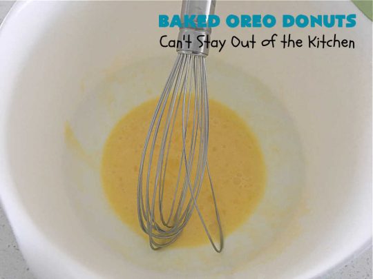 Baked Oreo Donuts | Can't Stay Out of the Kitchen | these fantastic homemade #donuts are absolutely irresistible. They're filled with #OreoCookies & #chocolate extract. The donuts are glazed with a #CreamCheese icing plus more #OreoCookieCrumbs. Perfect for a #holiday #breakfast or #brunch like #Thanksgiving, #Christmas or #NewYearsDay. #HolidayBreakfast #BakedOreoDonuts