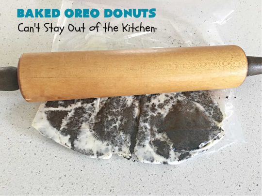 Baked Oreo Donuts | Can't Stay Out of the Kitchen | these fantastic homemade #donuts are absolutely irresistible. They're filled with #OreoCookies & #chocolate extract. The donuts are glazed with a #CreamCheese icing plus more #OreoCookieCrumbs. Perfect for a #holiday #breakfast or #brunch like #Thanksgiving, #Christmas or #NewYearsDay. #HolidayBreakfast #BakedOreoDonuts