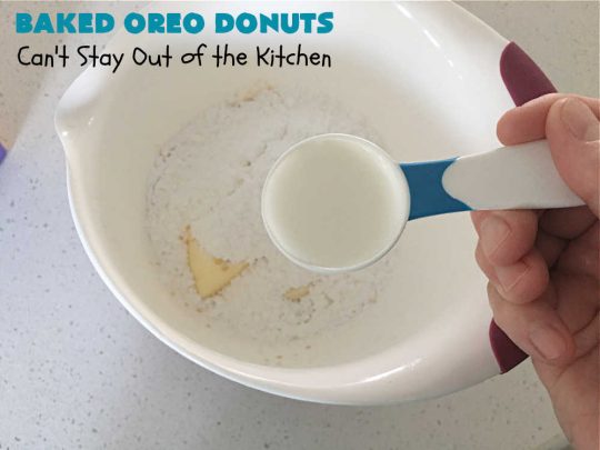 Baked Oreo Donuts | Can't Stay Out of the Kitchen | these fantastic homemade #donuts are absolutely irresistible. They're filled with #OreoCookies & #chocolate extract. The donuts are glazed with a #CreamCheese icing plus more #OreoCookieCrumbs. Perfect for a #holiday #breakfast or #brunch like #Thanksgiving, #Christmas or #NewYearsDay. #HolidayBreakfast #BakedOreoDonuts