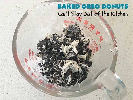 Baked Oreo Donuts | Can't Stay Out of the Kitchen | these fantastic homemade #donuts are absolutely irresistible. They're filled with #OreoCookies & #chocolate extract. The donuts are glazed with a #CreamCheese icing plus more #OreoCookieCrumbs. Perfect for a #holiday #breakfast or #brunch like #Thanksgiving, #Christmas or #NewYearsDay. #HolidayBreakfast #BakedOreoDonutsBaked Oreo Donuts | Can't Stay Out of the Kitchen | these fantastic homemade #donuts are absolutely irresistible. They're filled with #OreoCookies & #chocolate extract. The donuts are glazed with a #CreamCheese icing plus more #OreoCookieCrumbs. Perfect for a #holiday #breakfast or #brunch like #Thanksgiving, #Christmas or #NewYearsDay. #HolidayBreakfast #BakedOreoDonuts