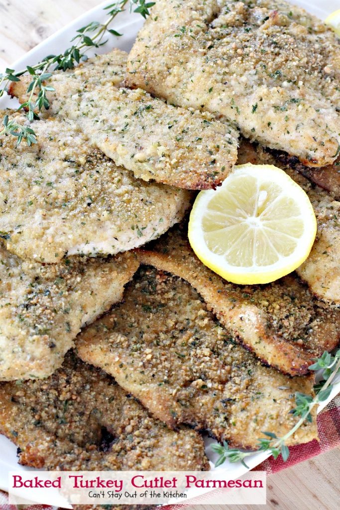 Baked Turkey Cutlet Parmesan | Can't Stay Out of the Kitchen | this fabulous #turkey recipe is so quick and easy to make, and also good with #chicken. 