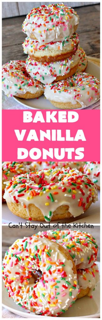 Baked Vanilla Donuts | Can't Stay Out of the Kitchen