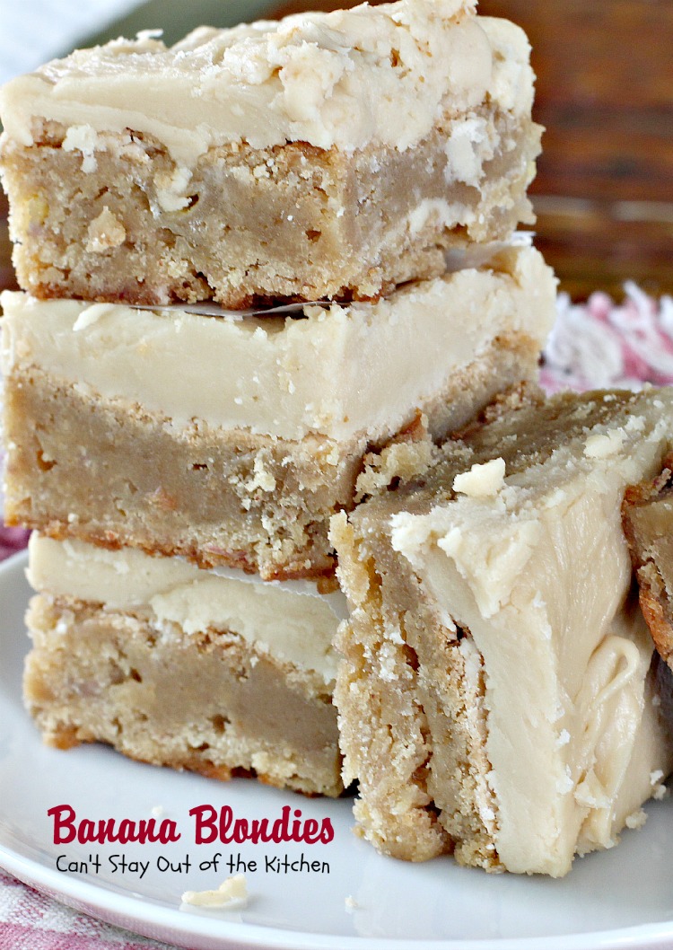 Banana Blondies | Can't Stay Out of the Kitchen