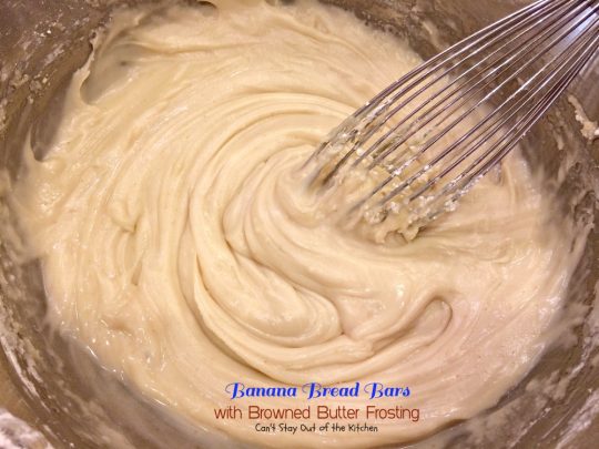 Banana Bread Bars with Browned Butter Frosting | Can't Stay Out of the Kitchen | these delicious #brownies are great for summer #holiday fun. The browned butter frosting is amazing. #bananas #dessert #cookie