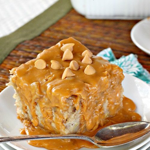 Banana Cake with Butterscotch Fudge Frosting | Can't Stay Out of the Kitchen