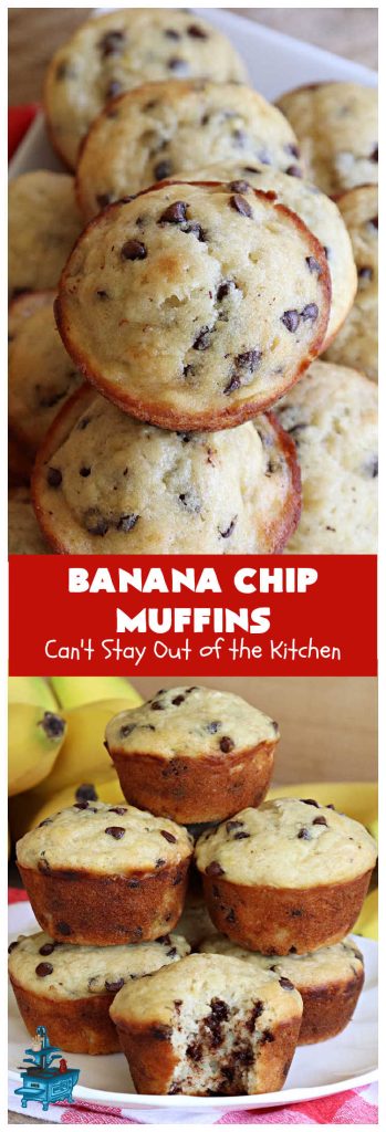Banana Chip Muffins | Can't Stay Out of the Kitchen