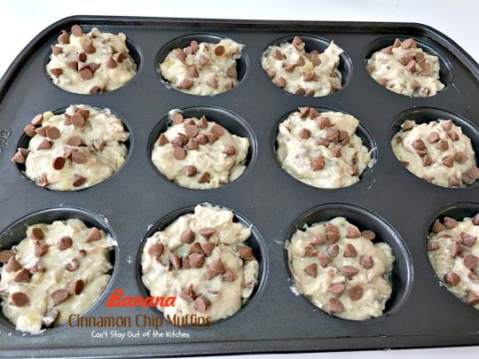 Banana Cinnamon Chip Muffins | Can't Stay Out of the Kitchen | you will drool over every bite of these luscious #banana #muffins. #cinnamonchips make them incredibly amazing. #breakfast