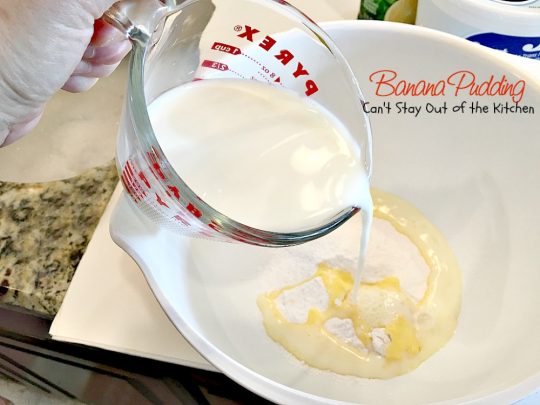 Banana Pudding | Can't Stay Out of the Kitchen | BEST #BananaPudding ever! This one has #caramelsauce squirted over each amazing layer making it rich, decadent and utterly divine! Great #dessert for summer #holidays. #bananas