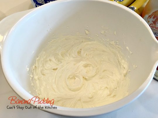 Banana Pudding | Can't Stay Out of the Kitchen | BEST #BananaPudding ever! This one has #caramelsauce squirted over each amazing layer making it rich, decadent and utterly divine! Great #dessert for summer #holidays. #bananas