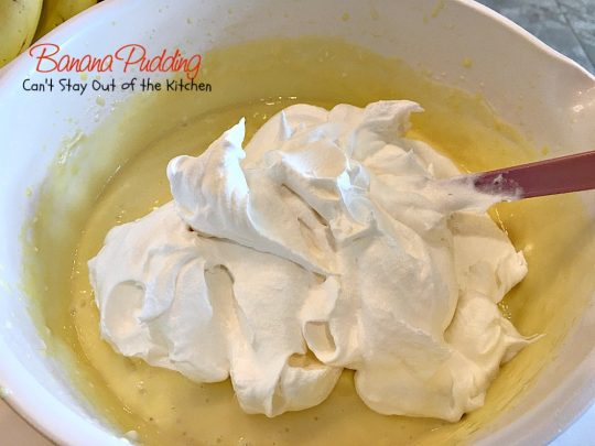 Banana Pudding | Can't Stay Out of the Kitchen | BEST #BananaPudding ever! This one has #caramelsauce squirted over each amazing layer making it rich, decadent and utterly divine! Great #dessert for summer #holidays. #bananas