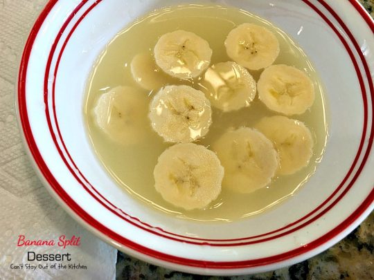 Banana Split Dessert | Can't Stay Out of the Kitchen | this fabulous #dessert is perfect for the #holidays. It's like eating #BananaSplits! #bananas #pineapple #cherries