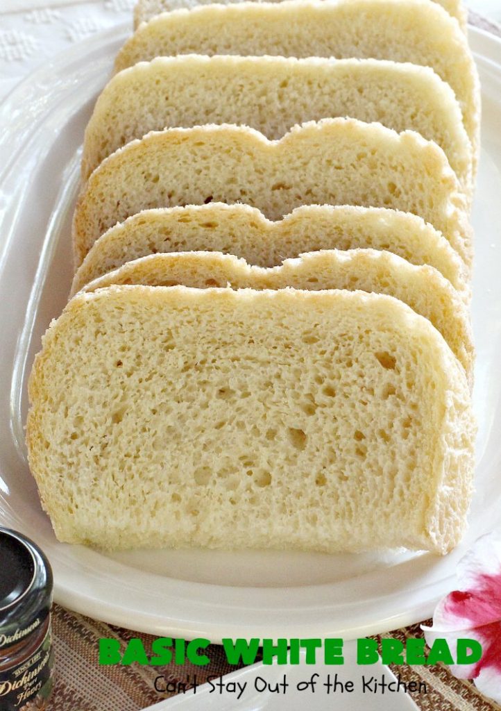 Basic White Bread | Can't Stay Out of the Kitchen | this is the easies #HomemadeBread #recipe ever since it's made in the #breadmaker. So delicious & bakes up perfectly every time. Wonderful side dish for any kind of meal. Delightful for #breakfast too. #bread #BasicWhiteBread