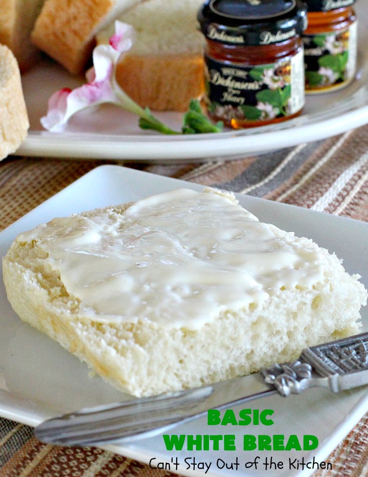 Basic White Bread | Can't Stay Out of the Kitchen | this is the easies #HomemadeBread #recipe ever since it's made in the #breadmaker. So delicious & bakes up perfectly every time. Wonderful side dish for any kind of meal. Delightful for #breakfast too. #bread #BasicWhiteBread
