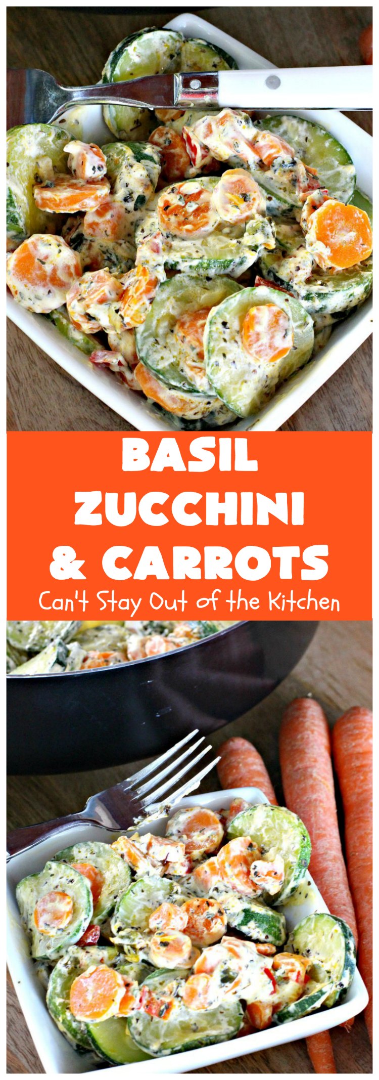 Basil Zucchini and Carrots | Can't Stay Out of the Kitchen | this quick & easy #recipe is terrific for weeknight suppers, or #holiday or company dinners. It tastes wonderful & only uses a handful of ingredients! #Zucchini #carrots #glutenFree #HolidaySideDish #BasilZucchiniAndCarrots