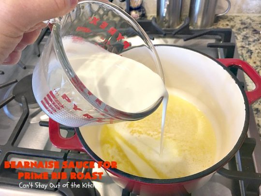 Bearnaise Sauce for Prime Rib Roast | Can't Stay Out of the Kitchen | we make this delicious #Bearnaisesauce every year for #Christmas when we make #primerib. It's easy and tasty. #glutenfree