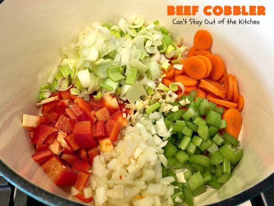 Beef Cobbler | Can't Stay Out of the Kitchen | this sumptuous #beef entree is so hearty, filling and satisfying. It's the perfect comfort food for cold, winter nights. #beefpotpie #biscuits 