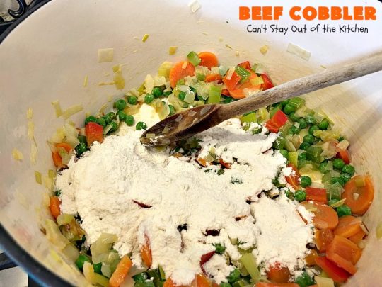 Beef Cobbler | Can't Stay Out of the Kitchen | this sumptuous #beef entree is so hearty, filling and satisfying. It's the perfect comfort food for cold, winter nights. #beefpotpie #biscuits 