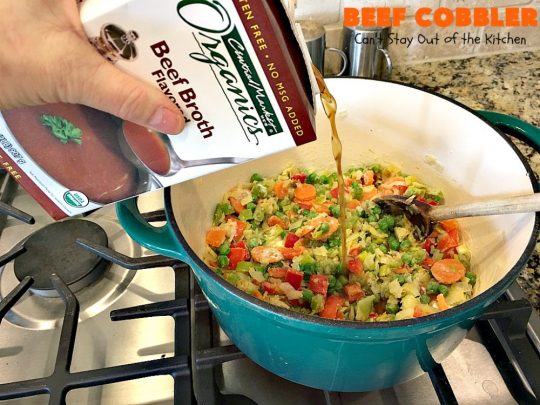 Beef Cobbler | Can't Stay Out of the Kitchen | this sumptuous #beef entree is so hearty, filling and satisfying. It's the perfect comfort food for cold, winter nights. #beefpotpie #biscuits 