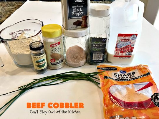 Beef Cobbler | Can't Stay Out of the Kitchen | this sumptuous #beef entree is so hearty, filling and satisfying. It's the perfect comfort food for cold, winter nights. #beefpotpie #biscuits 