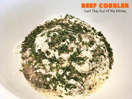 Beef Cobbler | Can't Stay Out of the Kitchen | this sumptuous #beef entree is so hearty, filling and satisfying. It's the perfect comfort food for cold, winter nights. #beefpotpie #biscuits 