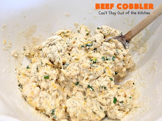 Beef Cobbler | Can't Stay Out of the Kitchen | this sumptuous #beef entree is so hearty, filling and satisfying. It's the perfect comfort food for cold, winter nights. #beefpotpie #biscuits 