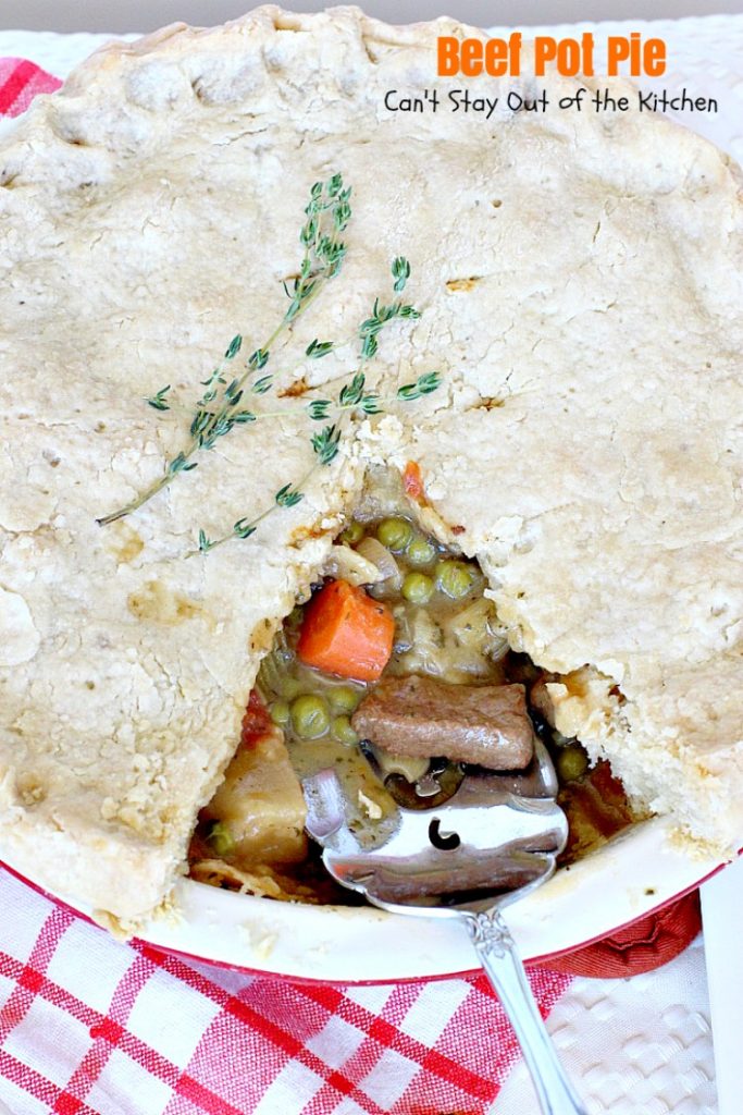 Beef Pot Pie | Can't Stay Out of the Kitchen | the most succulent and amazing #beefpotpie ever! You won't want to make any other recipe after trying this! #beef #potpie