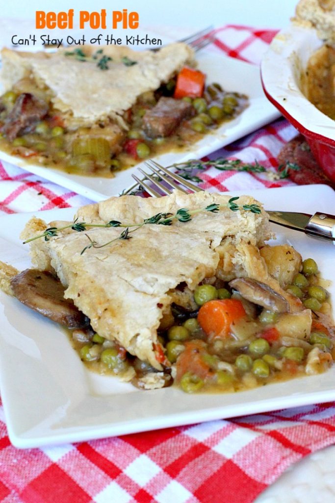 Beef Pot Pie | Can't Stay Out of the Kitchen | the most succulent and amazing #beefpotpie ever! You won't want to make any other recipe after trying this! #beef #potpie
