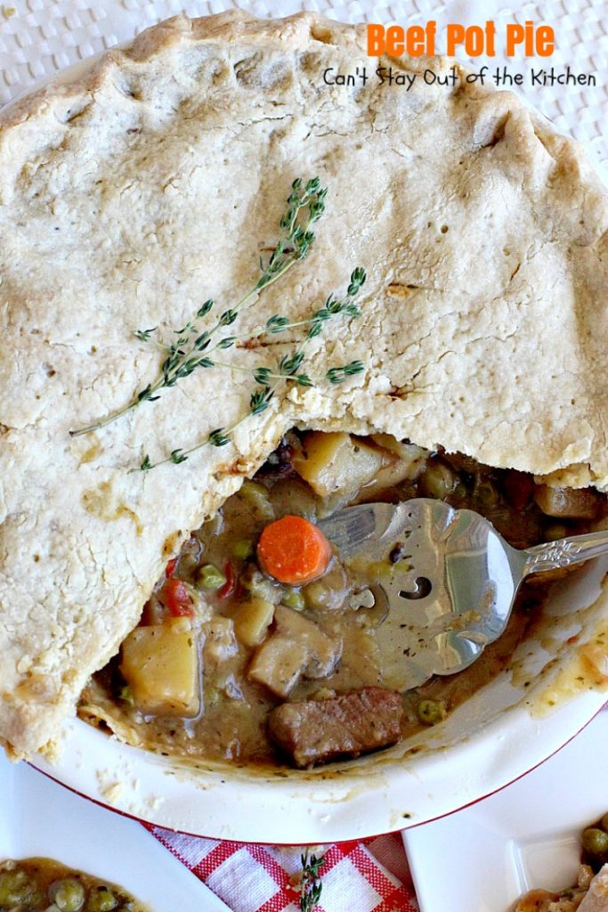 Beef Pot Pie | Can't Stay Out of the Kitchen | the most succulent and amazing #beefpotpie ever! You won't want to make any other recipe after trying this! #beef #potpie