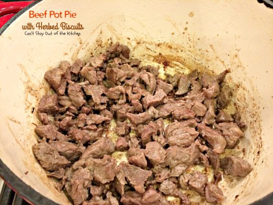 Beef Pot Pie with Herbed Biscuits | Can't Stay Out of the Kitchen | one of the most amazing and delicious #beefpotpie recipes you'll ever eat. These #homemade #biscuits are #glutenfree but you can use regular flour, too. #beef #veggies