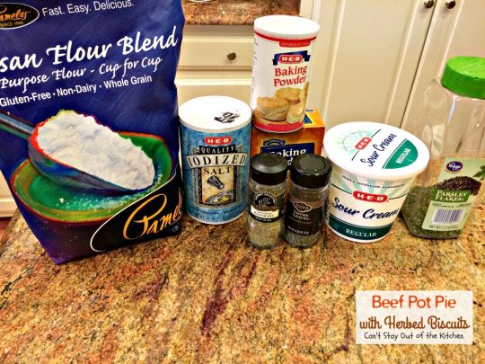Beef Pot Pie with Herbed Biscuits | Can't Stay Out of the Kitchen | one of the most amazing and delicious #beefpotpie recipes you'll ever eat. These #homemade #biscuits are #glutenfree but you can use regular flour, too. #beef #veggies