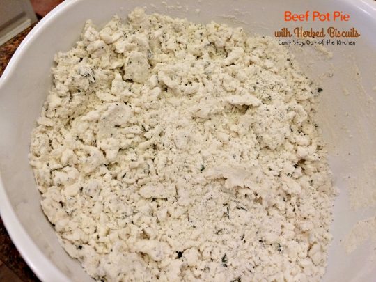 Beef Pot Pie with Herbed Biscuits | Can't Stay Out of the Kitchen | one of the most amazing and delicious #beefpotpie recipes you'll ever eat. These #homemade #biscuits are #glutenfree but you can use regular flour, too. #beef #veggies