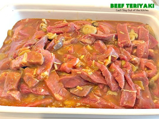 Beef Teriyaki | Can't Stay Out of the Kitchen | sumptuous main dish that's perfect for either family or company dinners. Easy 5-ingredient recipe takes only a couple minutes to prepare and slow cooks in the oven. #beef
