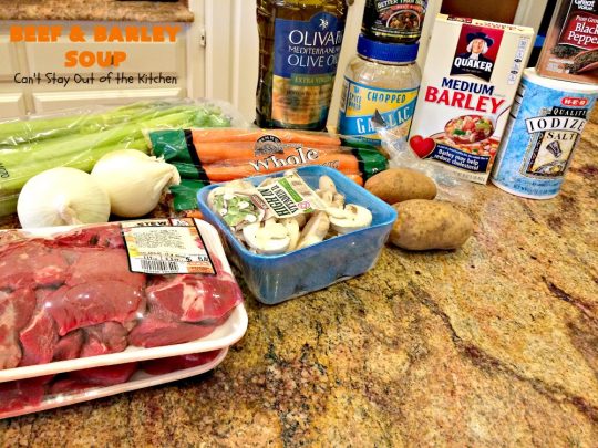 Beef and Barley Soup | Can't Stay Out of the Kitchen | my husband couldn't stop eating this fantastic #beef #soup! It was a winner in our house! #barley