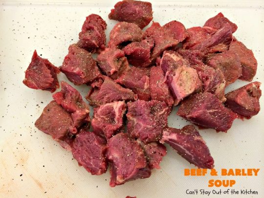 Beef and Barley Soup | Can't Stay Out of the Kitchen | my husband couldn't stop eating this fantastic #beef #soup! It was a winner in our house! #barley