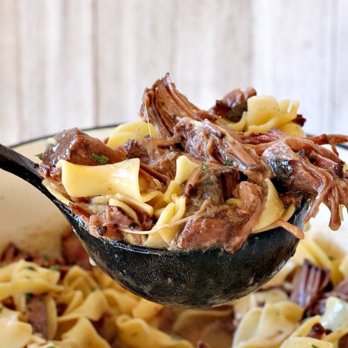 Beef and Noodles | Can't Stay Out of the Kitchen | this fantastic #GooseberryPatch #recipe is comfort food for the soul! It's savory, scrumptious & so welcome on cold, winter nights when you want something to warm you up. Easy, delicious & kid-friendly. #beef #SlowCooker #Noodles #Pasta #BeefEntree #BeefAndNoodles