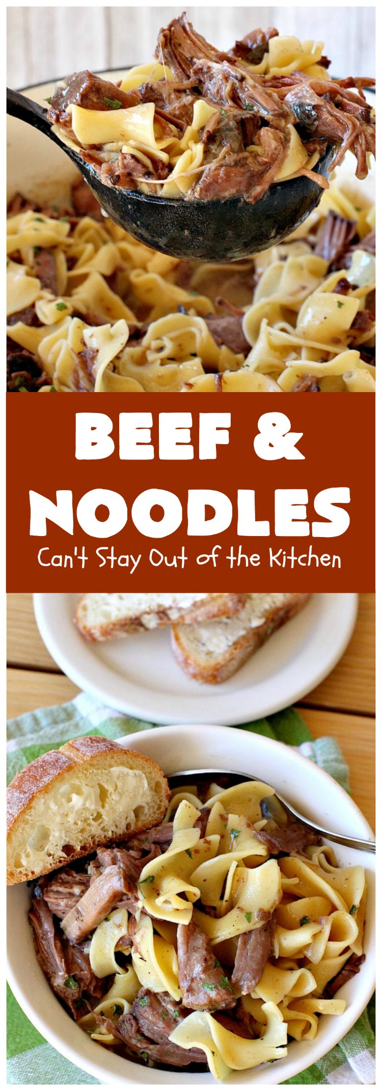 Beef and Noodles | Can't Stay Out of the Kitchen | this fantastic #GooseberryPatch #recipe is comfort food for the soul! It's savory, scrumptious & so welcome on cold, winter nights when you want something to warm you up. Easy, delicious & kid-friendly. #beef #SlowCooker #Noodles #Pasta #BeefEntree #BeefAndNoodles