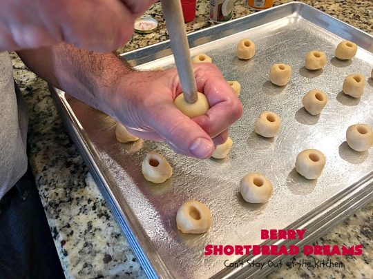 Berry Shortbread Dreams | Can't Stay Out of the Kitchen | these dreamy #cookies are filled with #raspberry preserves and have an #almond shortbread base as well as almond icing. They are terrific for #holiday parties. #dessert